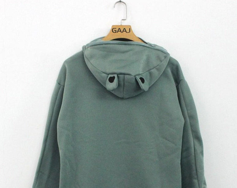 Oriental Style Frog Hoodie Sweatshirt