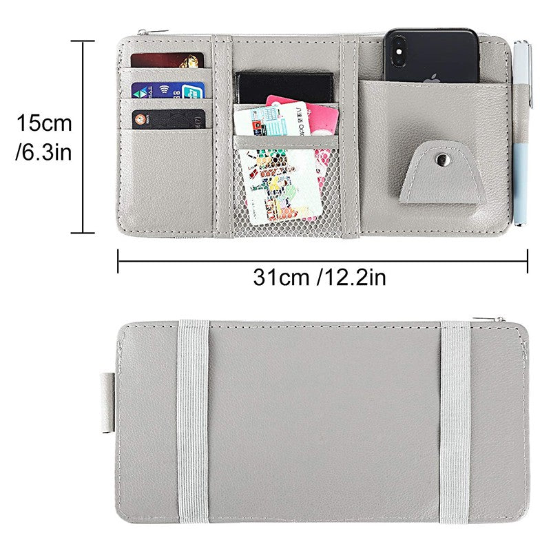 Premium Car Sun Visor Storage Pocket