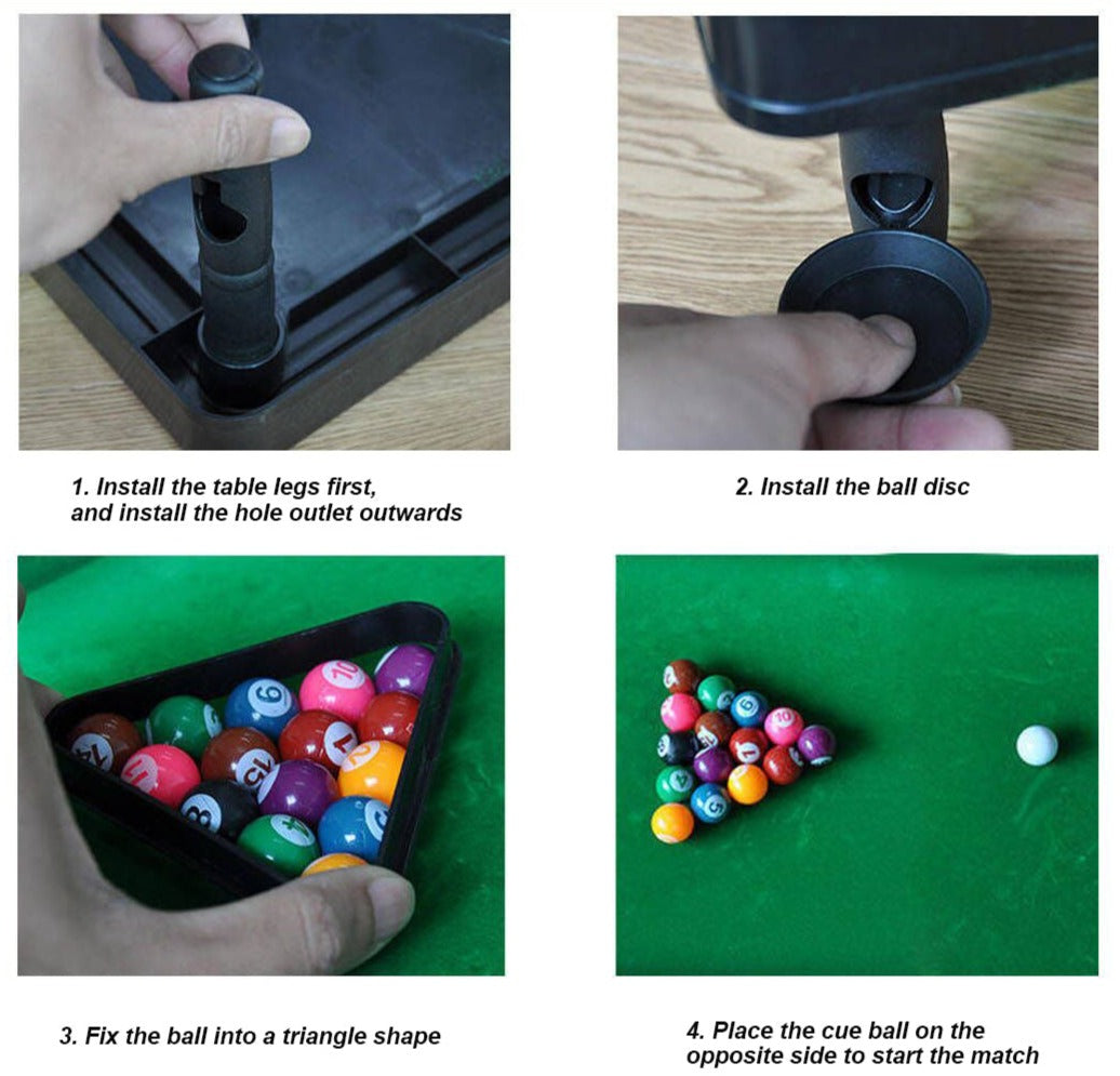 Space Saving Indoor Pool Table Set