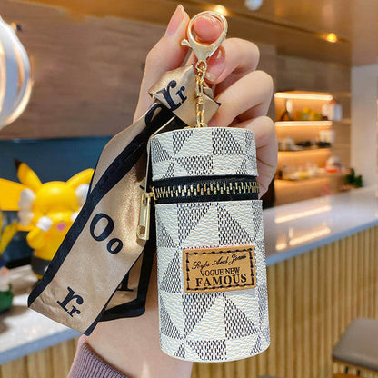 Premium Leather Mini Purse Keychain - Luxicro