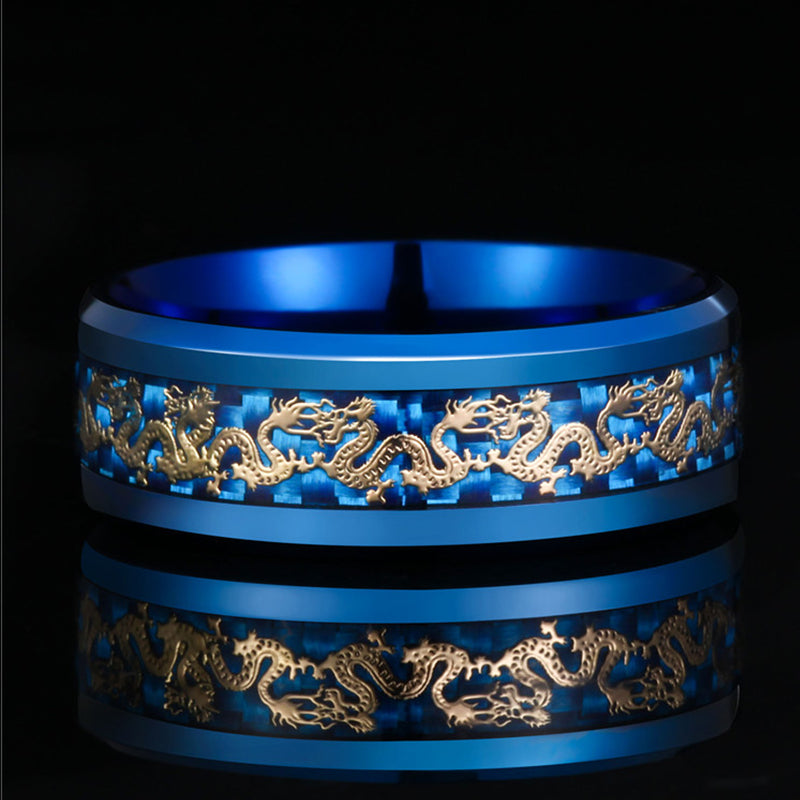 Classic Chinese Dragon Mens Ring - Luxicro