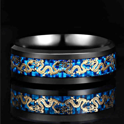 Classic Chinese Dragon Mens Ring