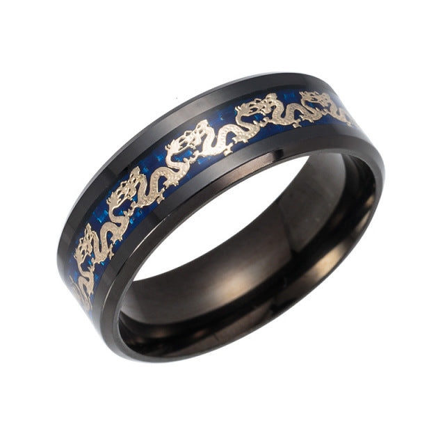 Classic Chinese Dragon Mens Ring