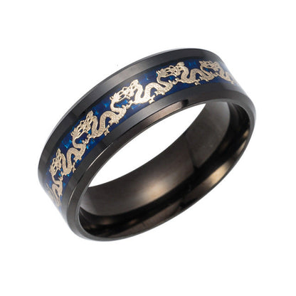 Classic Chinese Dragon Mens Ring