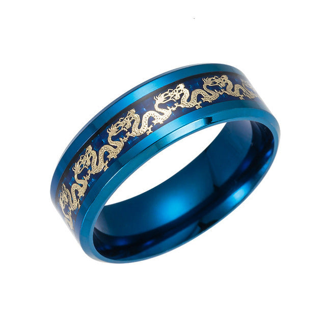 Classic Chinese Dragon Mens Ring
