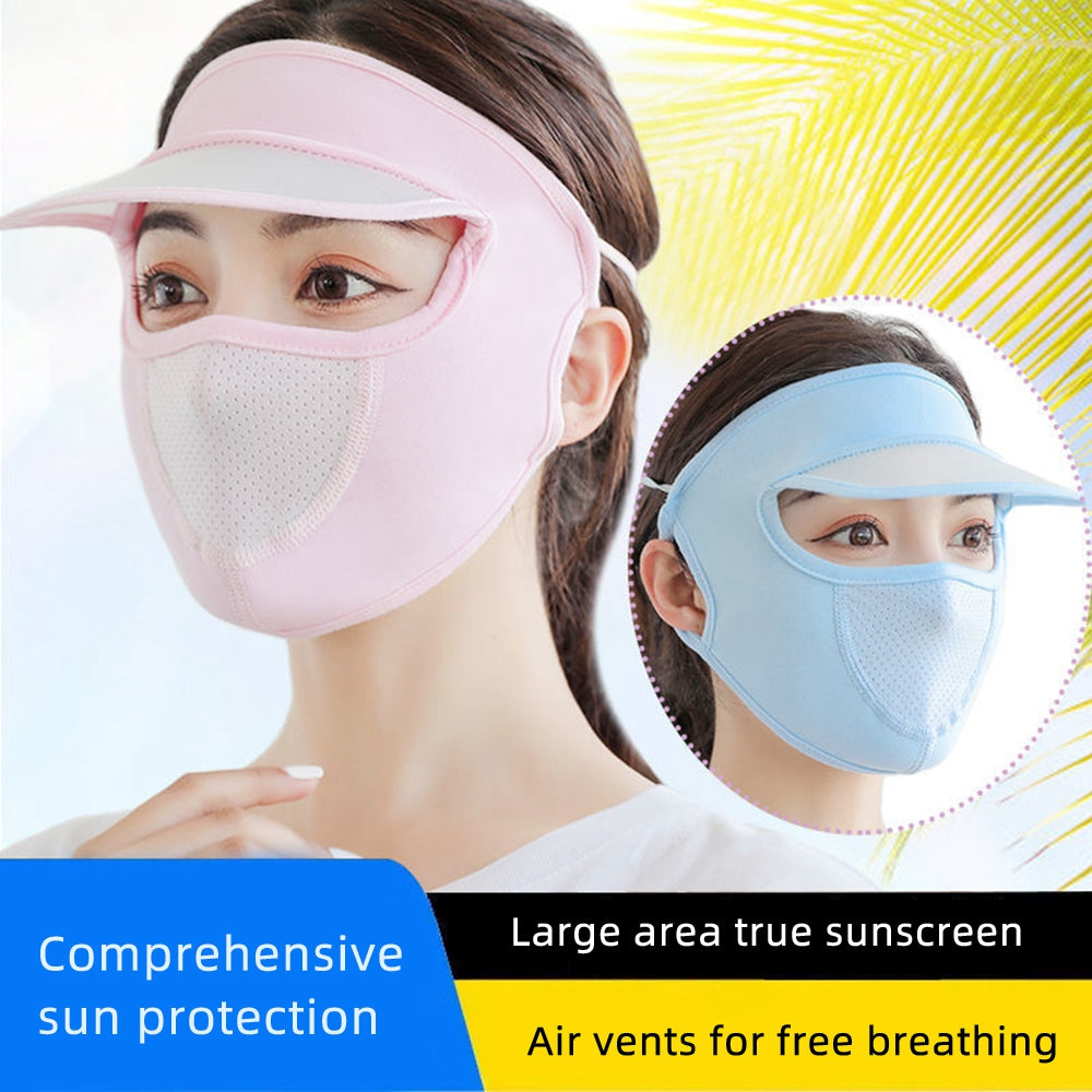 Breathable Summer Sun Hat Face Mask