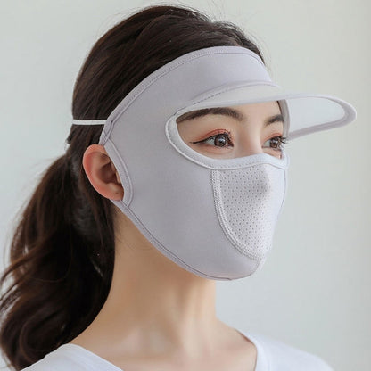 Breathable Summer Sun Hat Face Mask