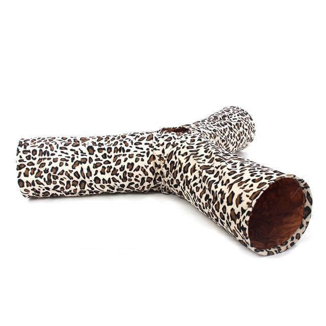Colorful Leopard Cat Play Tunnel - Luxicro