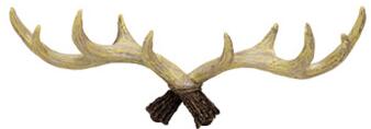 Country Wooden Antler Hook
