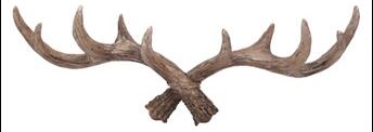 Country Wooden Antler Hook