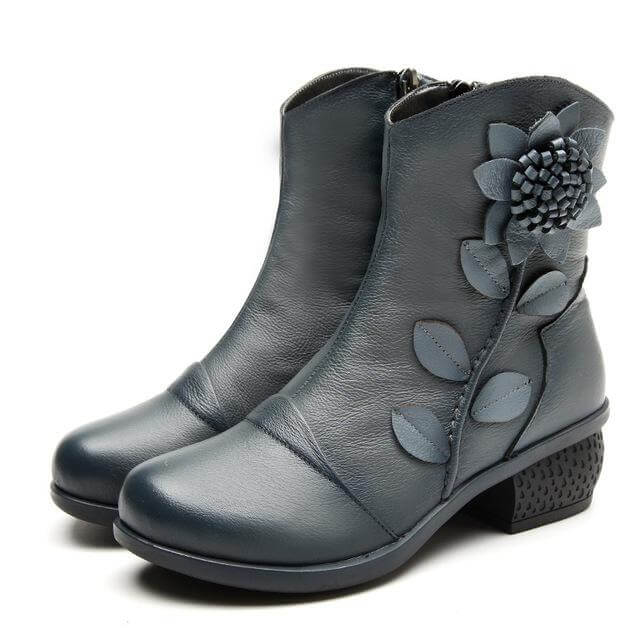 Elegant Low Heel Women's Ankle Boots - Luxicro