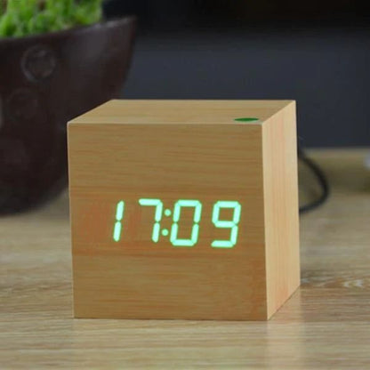 Simple Wood LED Desk Clock