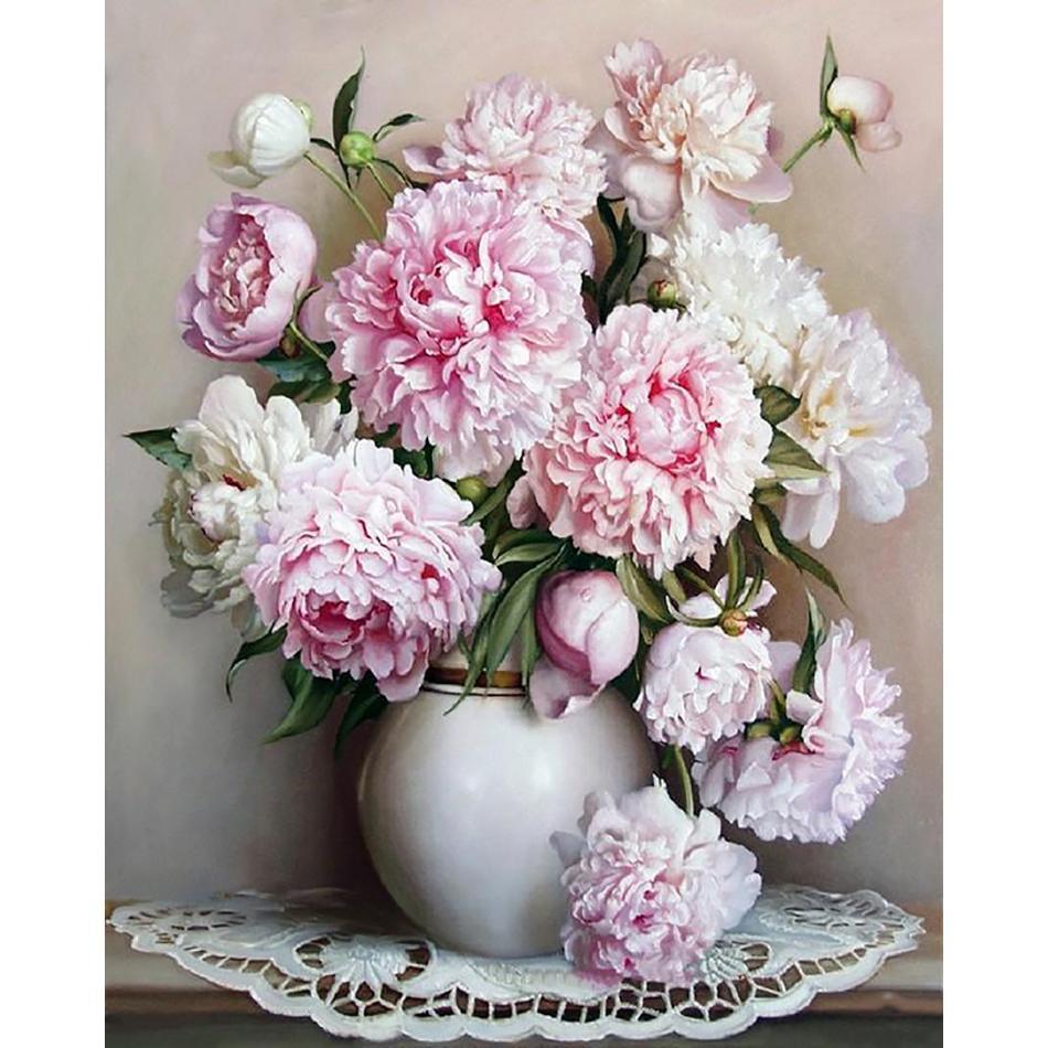 Beautiful Floral Art Paint By Number Kit - Luxicro