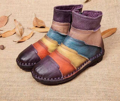 Classic Low Heel Ankle Boots for Women