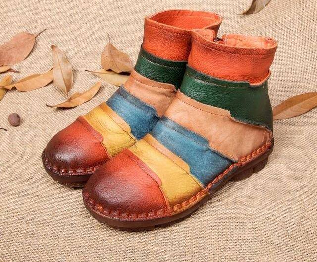 Classic Low Heel Ankle Boots for Women