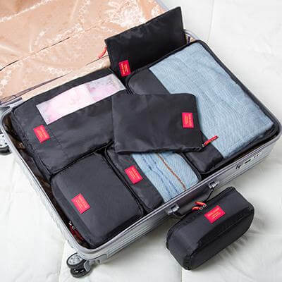 Compact 7pc Water Resistant Packing Cube Set - Luxicro