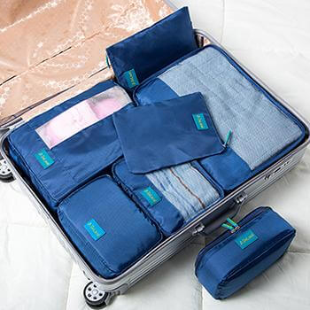 Compact 7pc Water Resistant Packing Cube Set