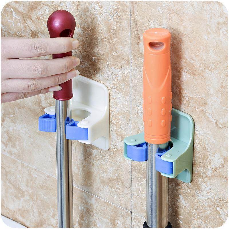 Space Saving Mop Holder 2 Piece Set - Luxicro