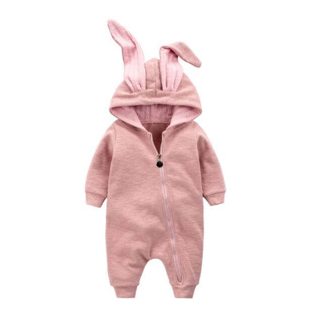 Cozy Baby Bunny Jumpsuit Warm Winter Romper