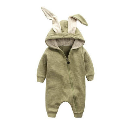 Cozy Baby Bunny Jumpsuit Warm Winter Romper