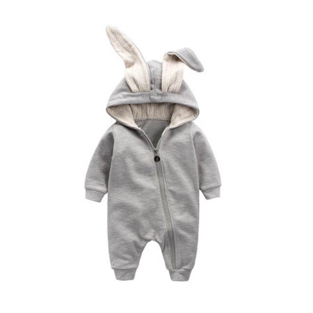 Cozy Baby Bunny Jumpsuit Warm Winter Romper