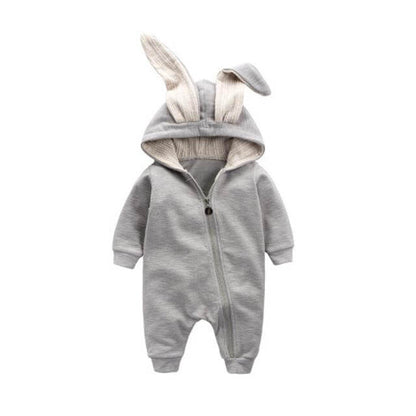 Cozy Baby Bunny Jumpsuit Warm Winter Romper