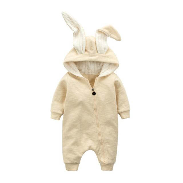 Cozy Baby Bunny Jumpsuit Warm Winter Romper
