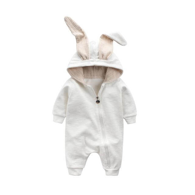 Cozy Baby Bunny Jumpsuit Warm Winter Romper