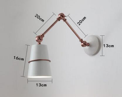 Vintage Industrial Extendable Wall Mount Lamp