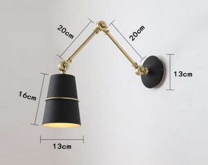 Vintage Industrial Extendable Wall Mount Lamp