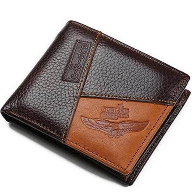 Authentic Leather Mens Wallet with Zippered Coin Pouch - Luxicro