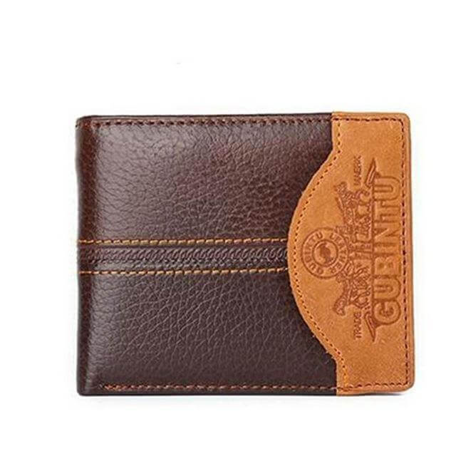 Authentic Leather Mens Wallet with Zippered Coin Pouch