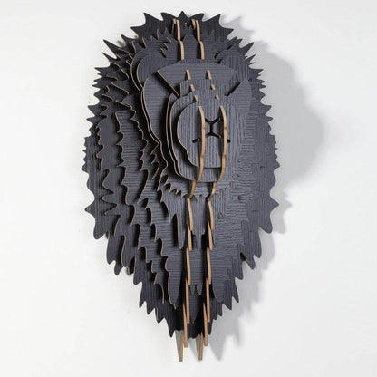 Handcrafted Wooden Lion Decor Panel - Luxicro