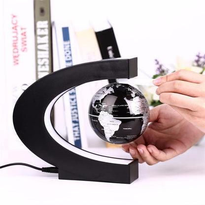 Modern Floating Globe Table Lamp with USB Charger
