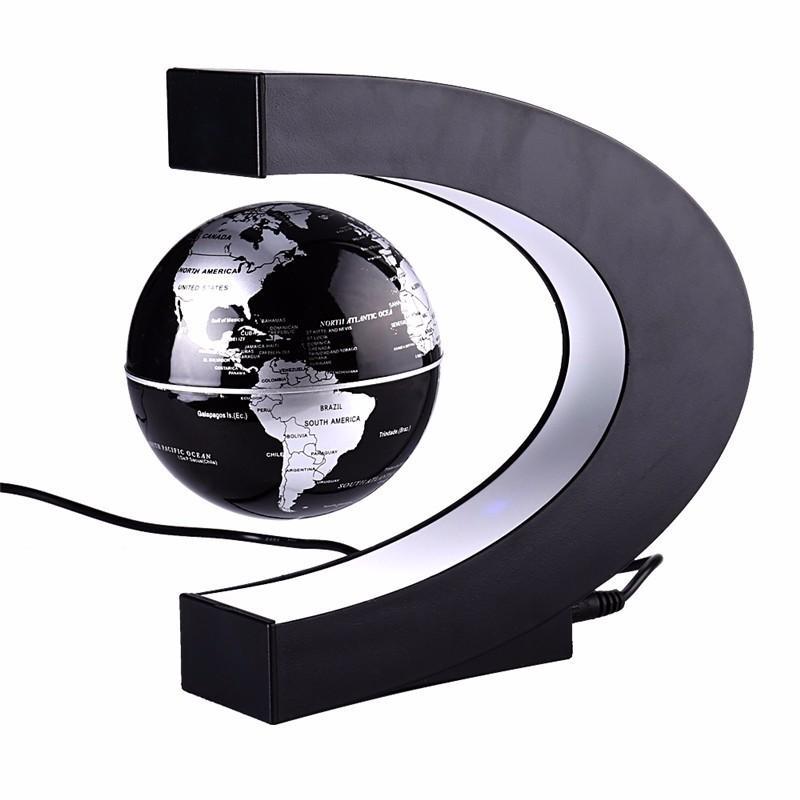 Modern Floating Globe Table Lamp with USB Charger
