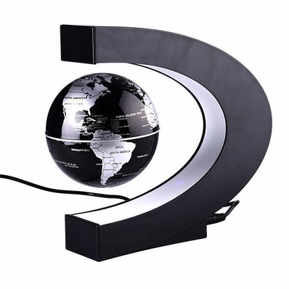 Modern Floating Globe Table Lamp with USB Charger