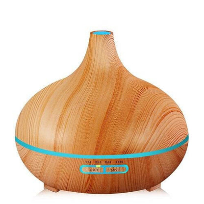 Essential Oil Cool Mist Wooden Diffuser Lamp