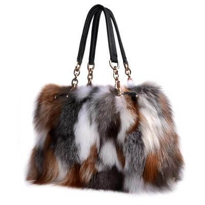 Premium Real Fur Ladies Shoulder Bag - Luxicro