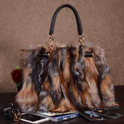 Premium Real Fur Ladies Shoulder Bag