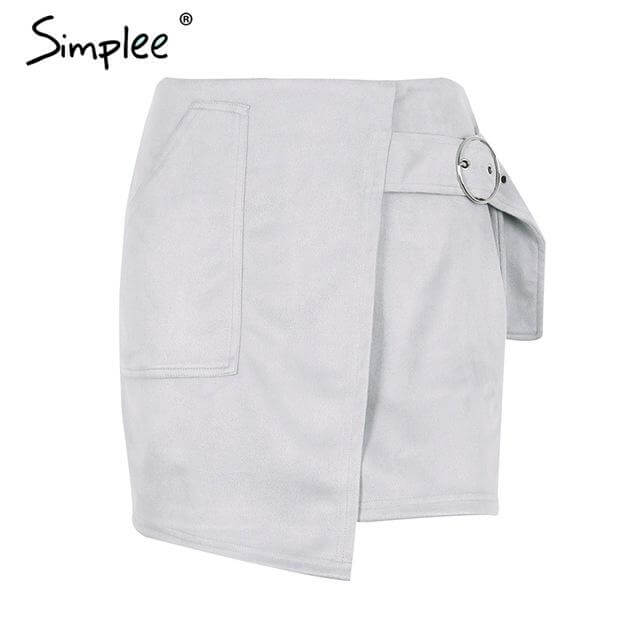 Short Fake Leather Mini Skirt