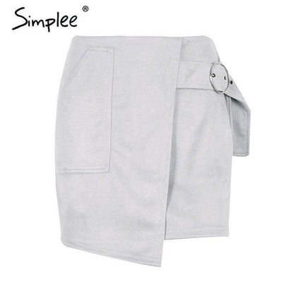Short Fake Leather Mini Skirt