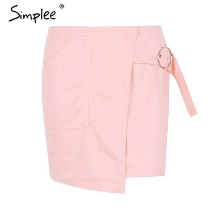 Short Fake Leather Mini Skirt