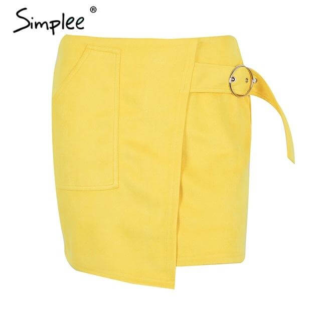 Short Fake Leather Mini Skirt