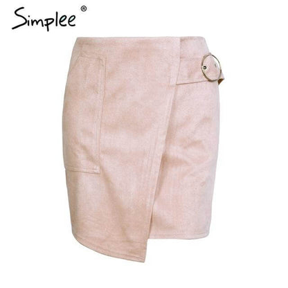 Short Fake Leather Mini Skirt