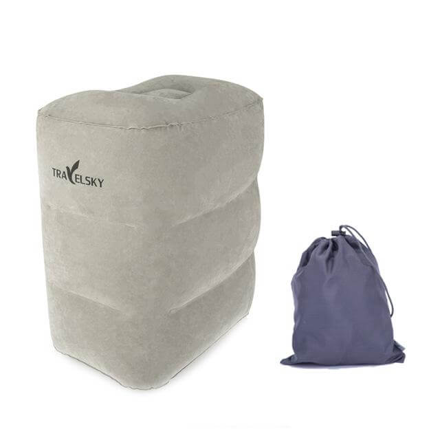Compact Air Travel Footrest Cushion