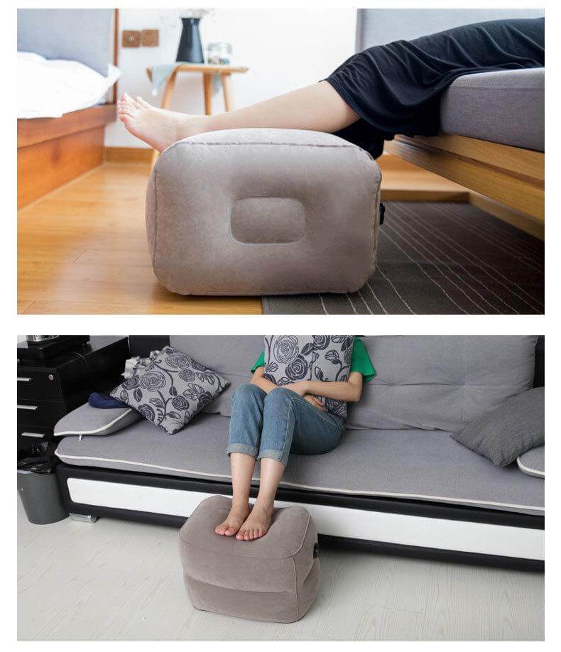 Compact Air Travel Footrest Cushion