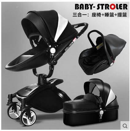 Luxury 3 Piece Baby Stroller Pram Set