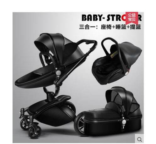 Luxury 3 Piece Baby Stroller Pram Set