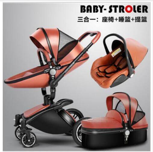 Luxury 3 Piece Baby Stroller Pram Set