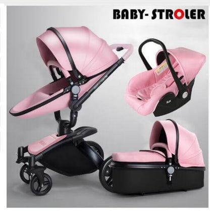 Luxury 3 Piece Baby Stroller Pram Set